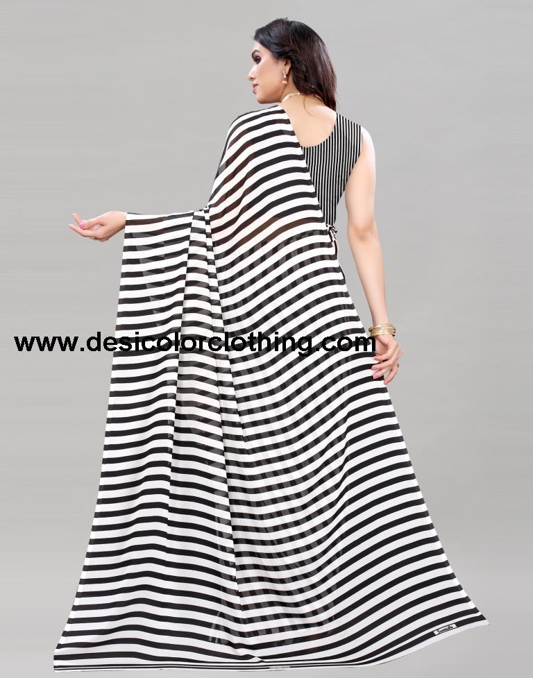 Black Printed Saree | 2097S452