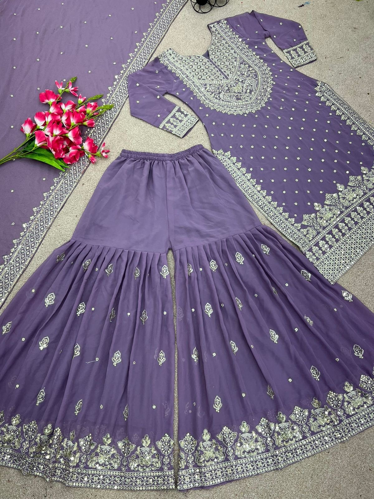 Product Image - Elegant Designer Sharara Suits for Wedding - 2