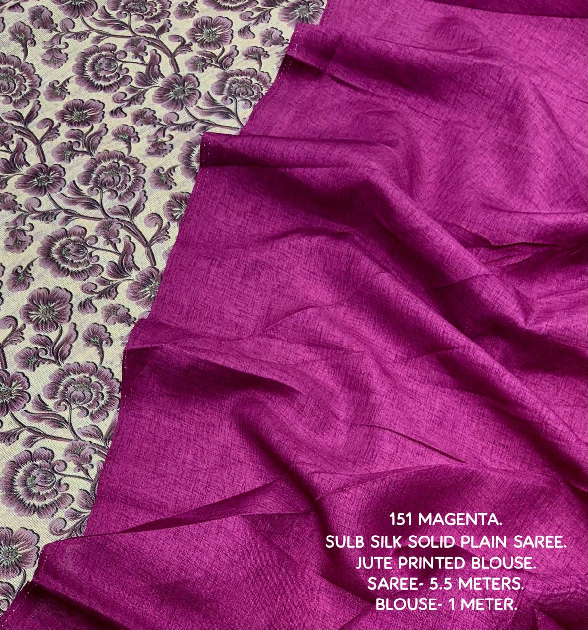 Product Image - Designer Georgette Saree with Printed Jute Silk Blouse – Ideal Festive & Wedding Wear