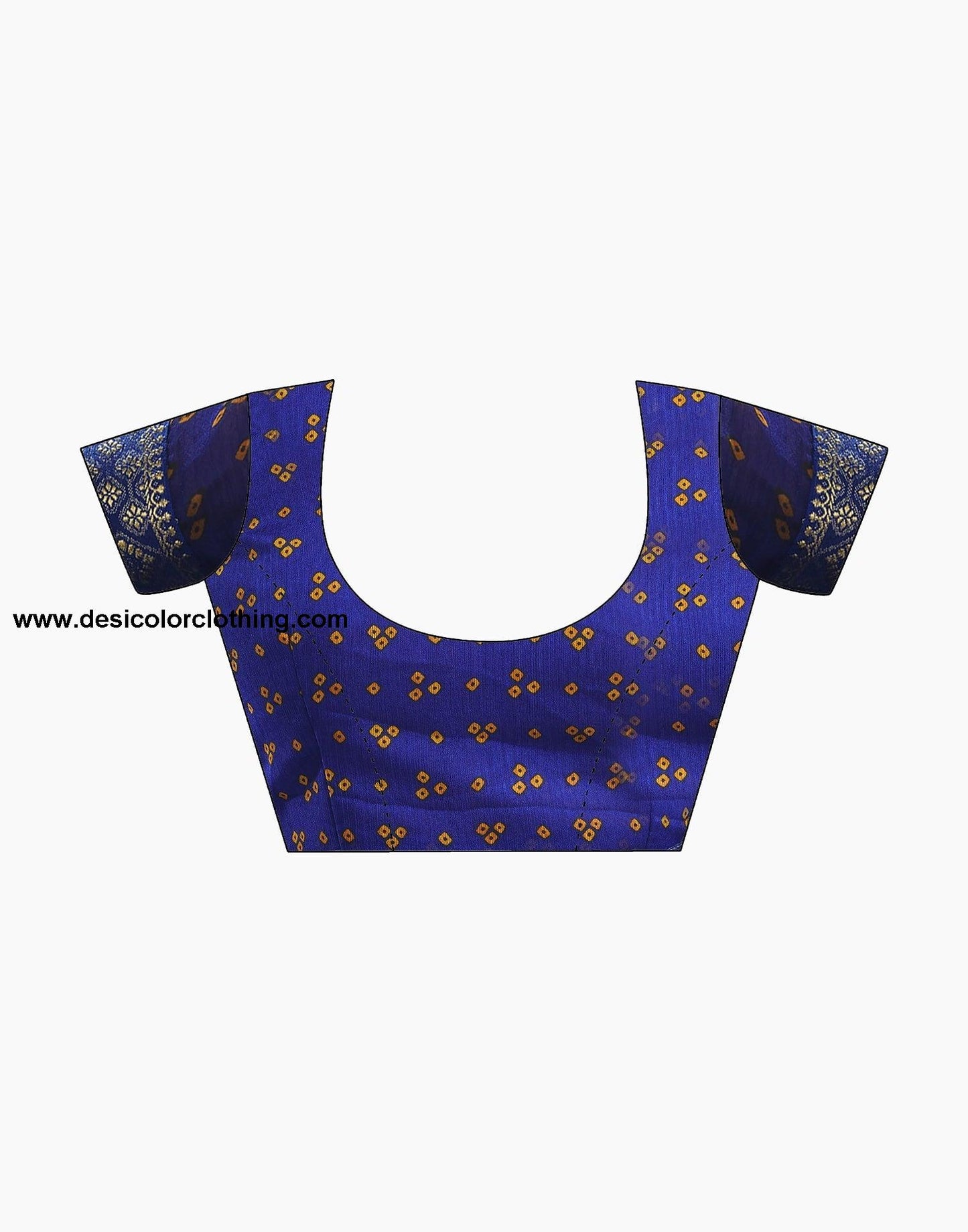 Blue Bandhani Chiffon Saree