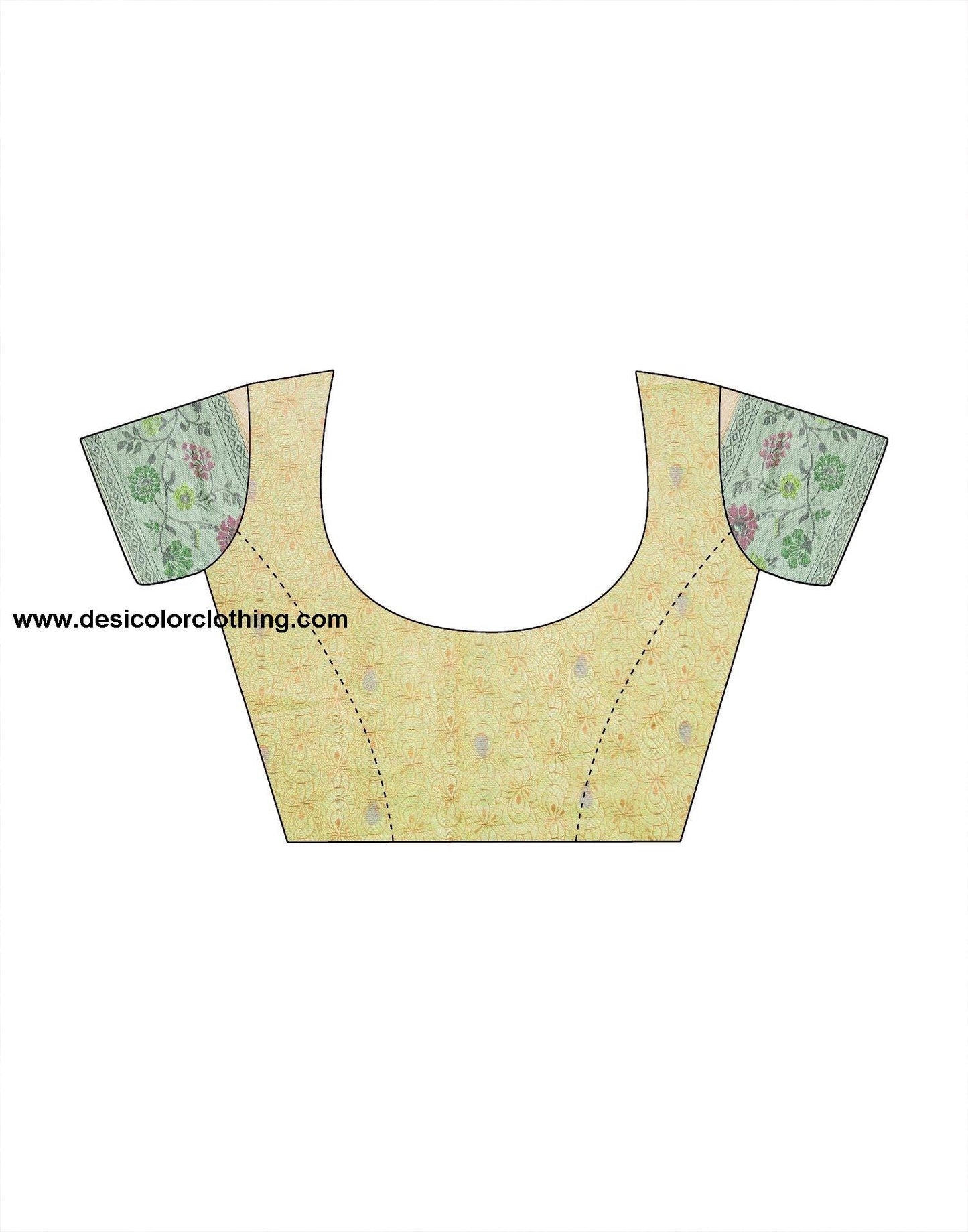 Yellow Woven Banarasi Organza Saree