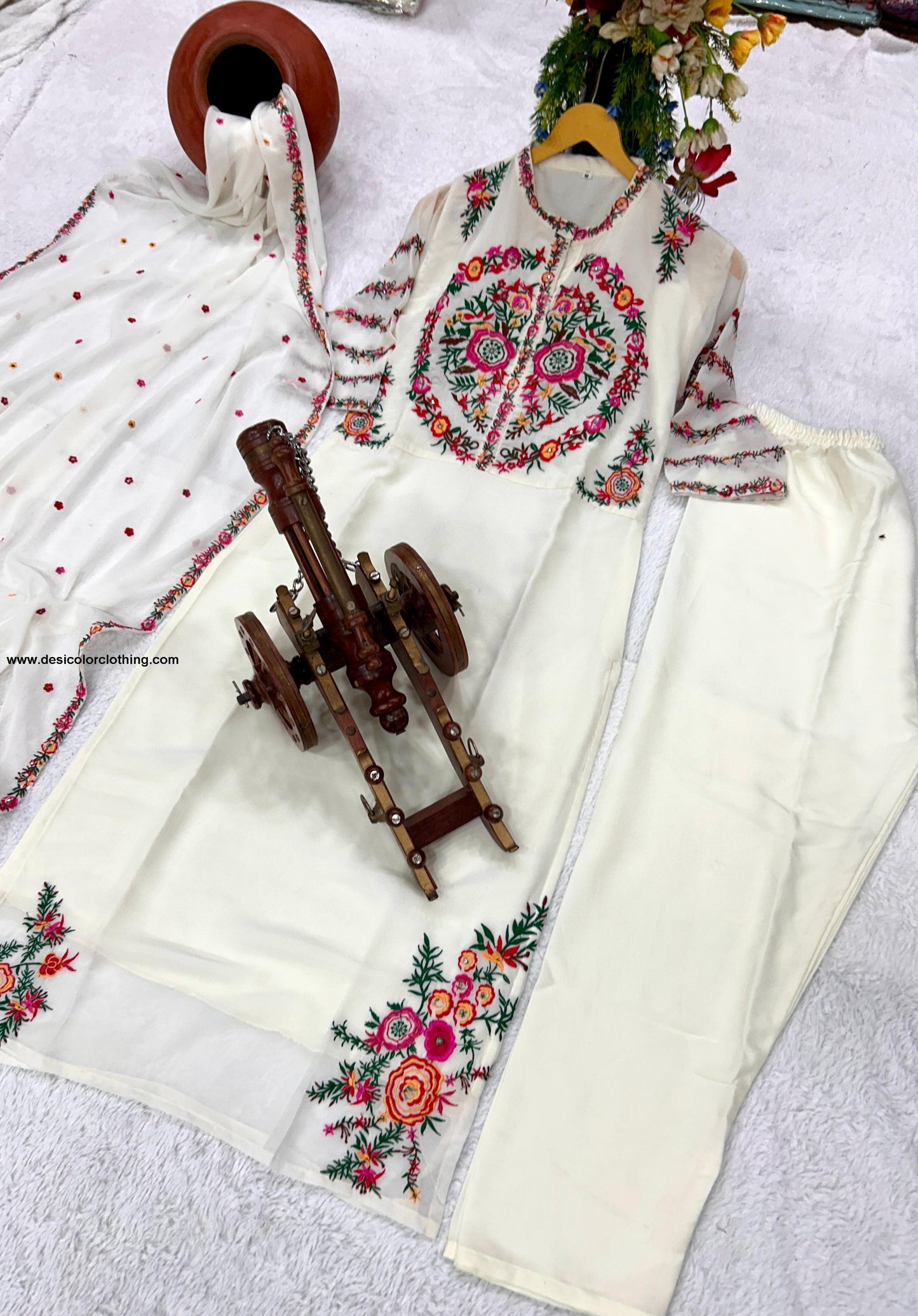 Party Wear Fox Georgette Kurti Pant