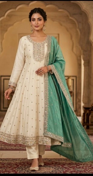 Product Image - Elegant Designer Anarkali Suit for Wedding or Party Wear - 1