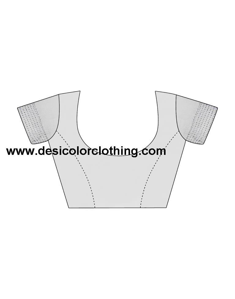 Sea Blue Chiffon Plain Ready To Wear