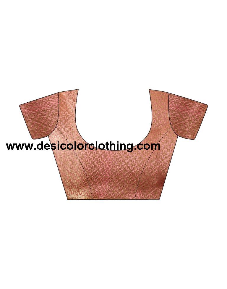 Dusty Pink Organza Woven Saree