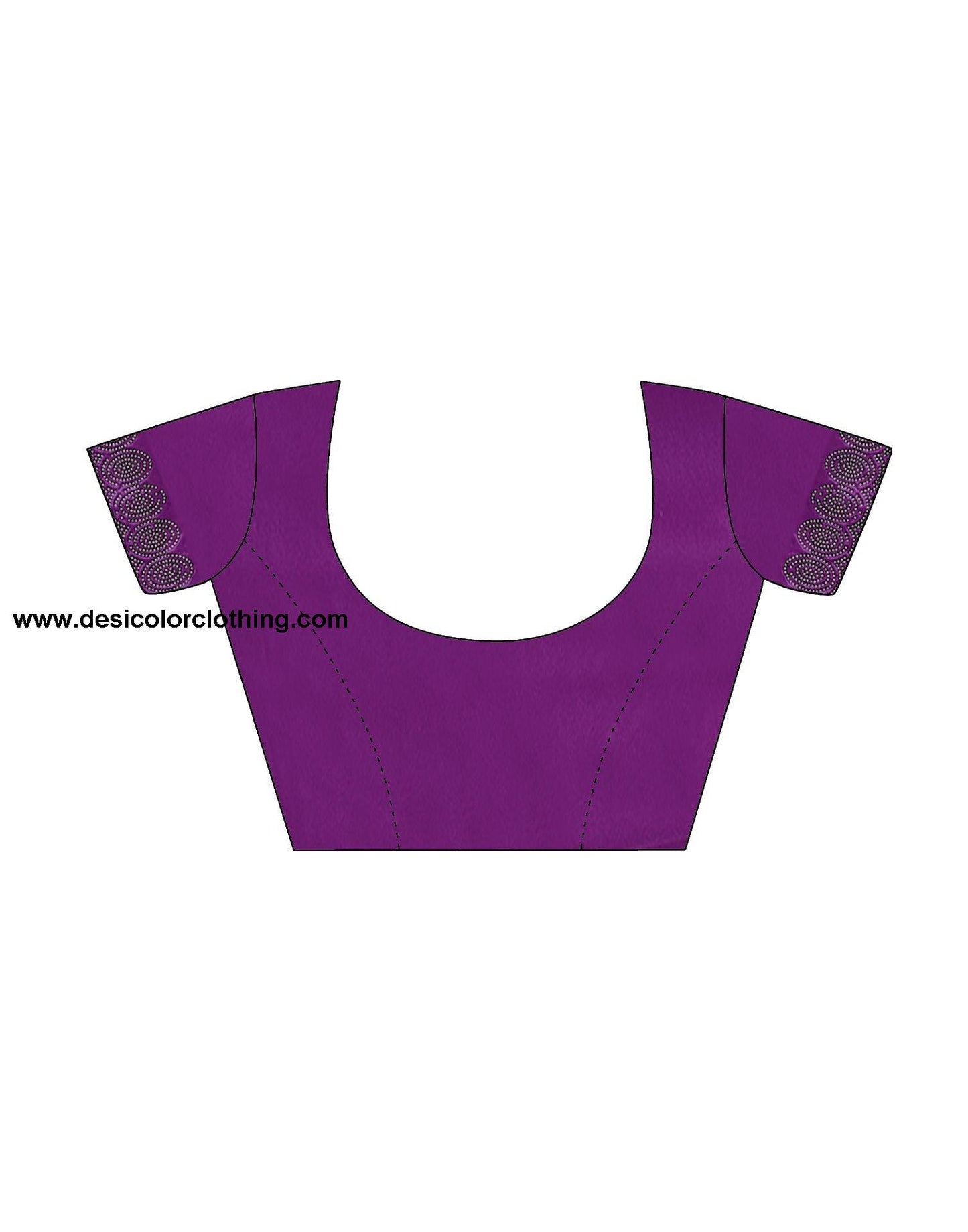 Dark Purple Plain Silk Saree