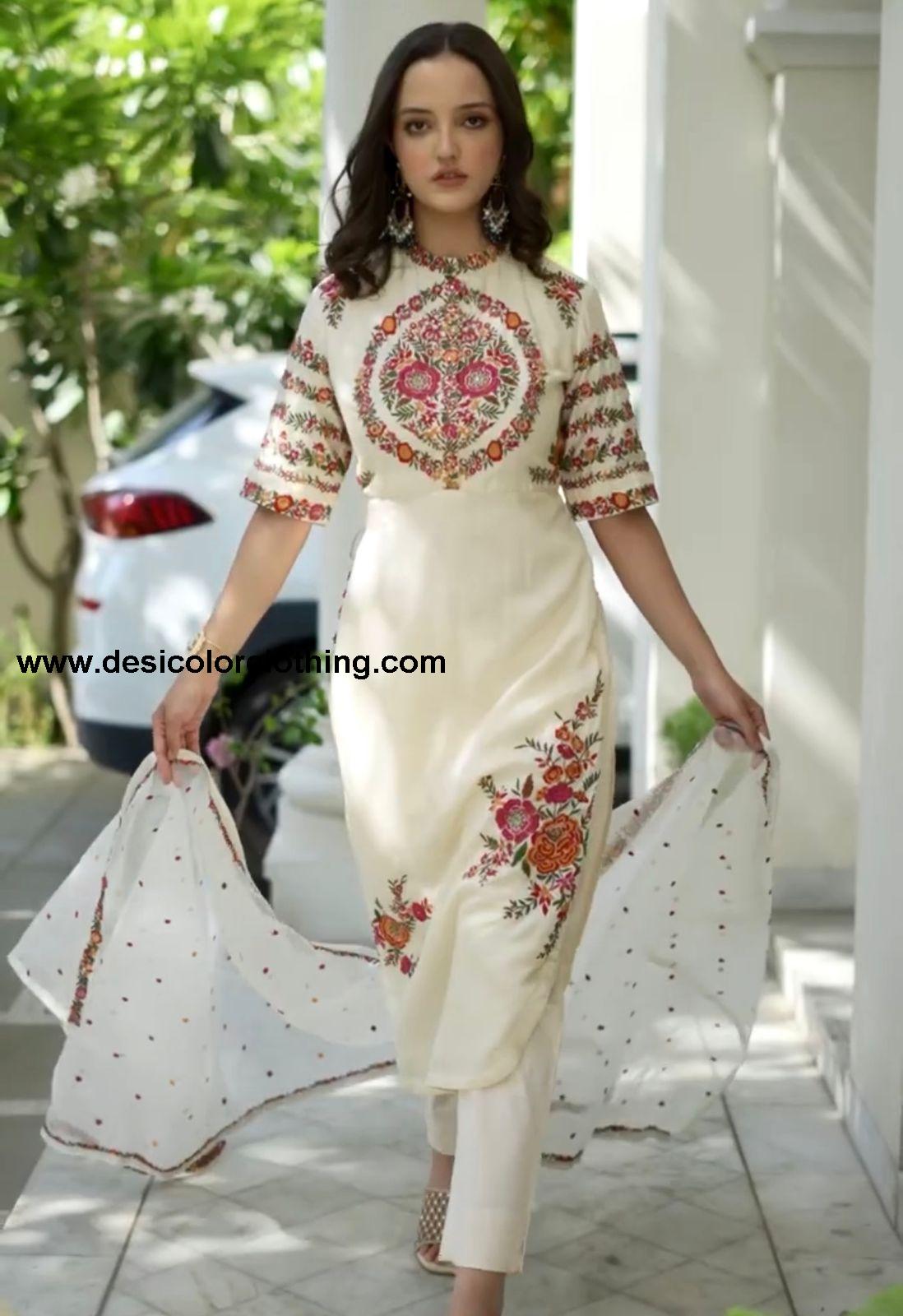 Party Wear Fox Georgette Kurti Pant