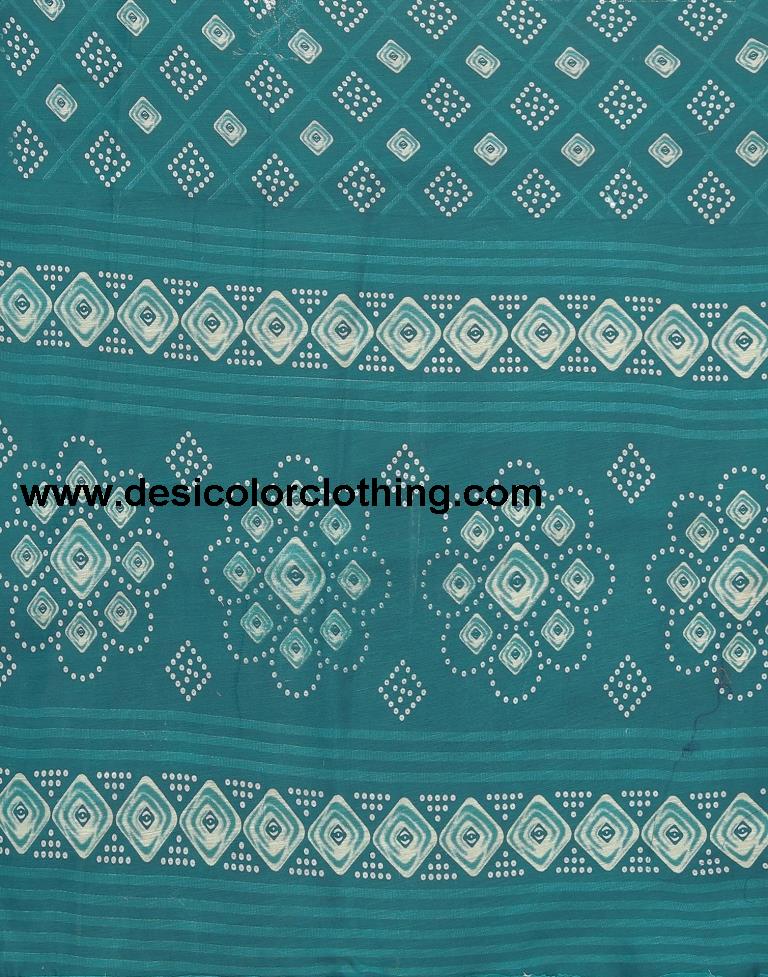 Pine Green Cotton Saree