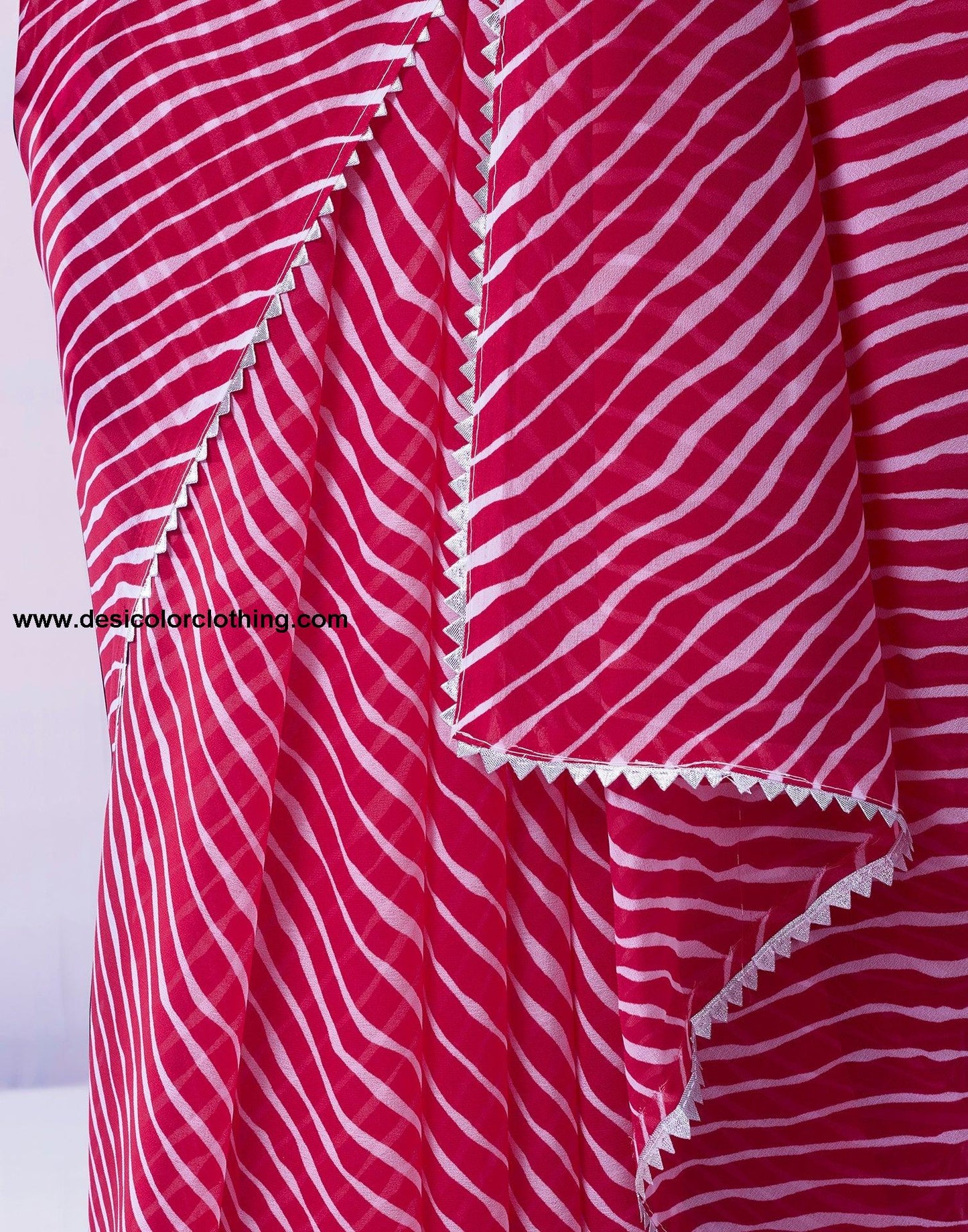 Pink Georgette Printed Saree