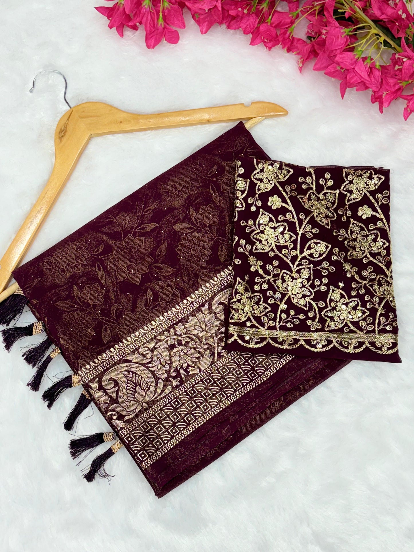 Product Image - Designer Silk Apurva Georgette Saree - Festive & Wedding Wear