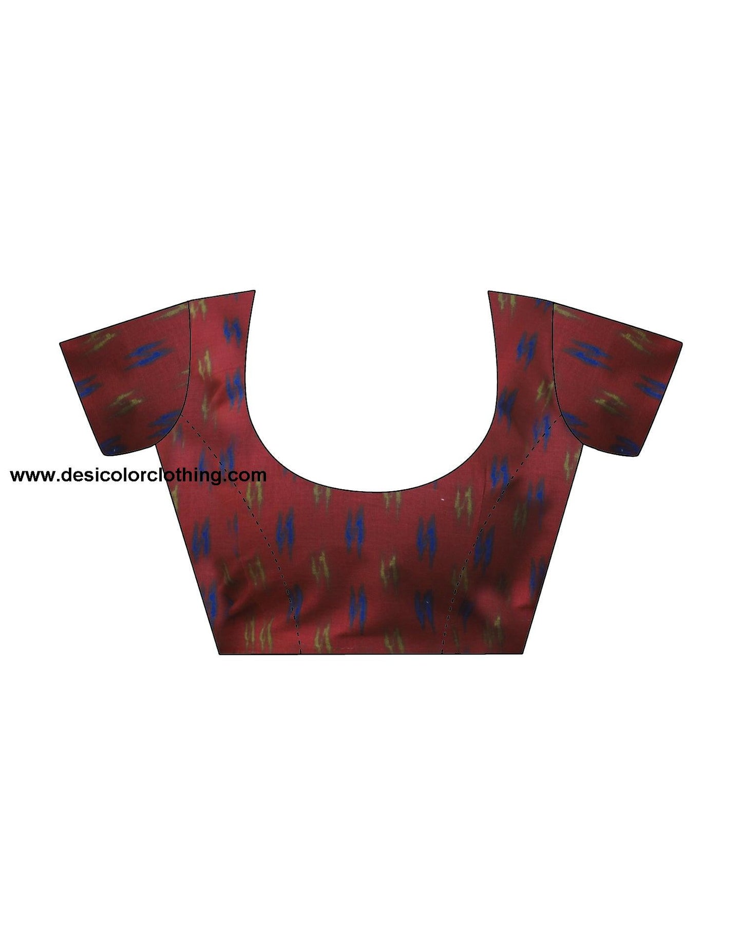 Blue Cotton Printed Saree