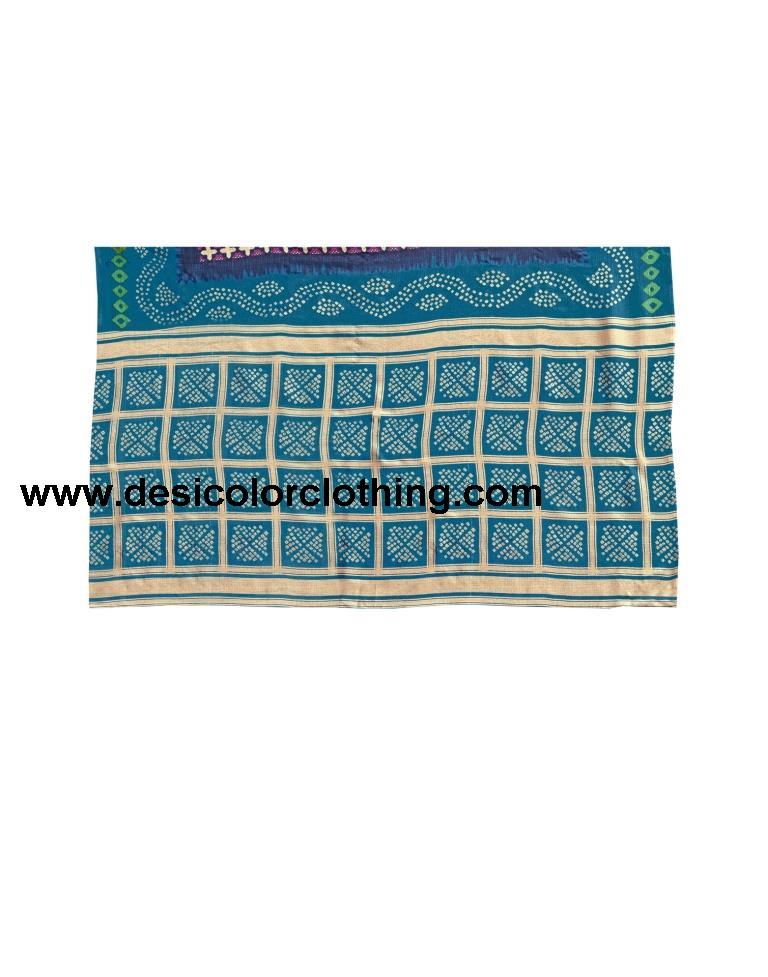 Blue Coloured Poly Silk Printed Casual saree | SLV1735S264