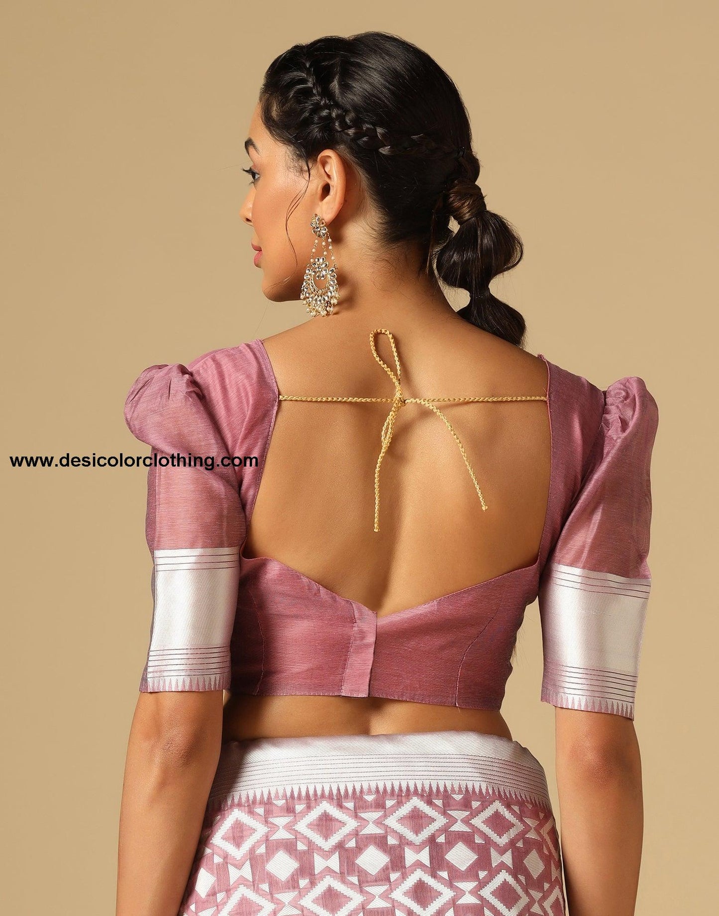 Pink Banarasi Cotton Saree