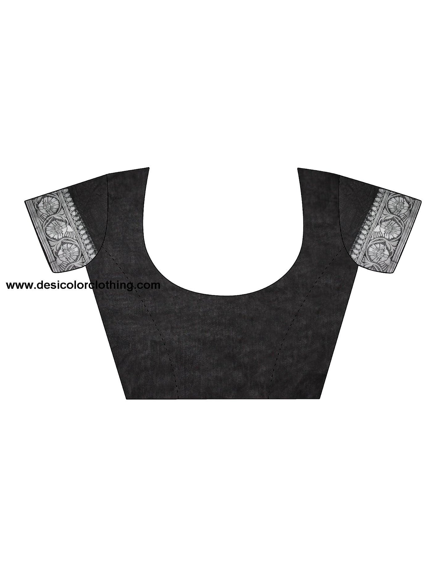 Black Silk Weaving Saree