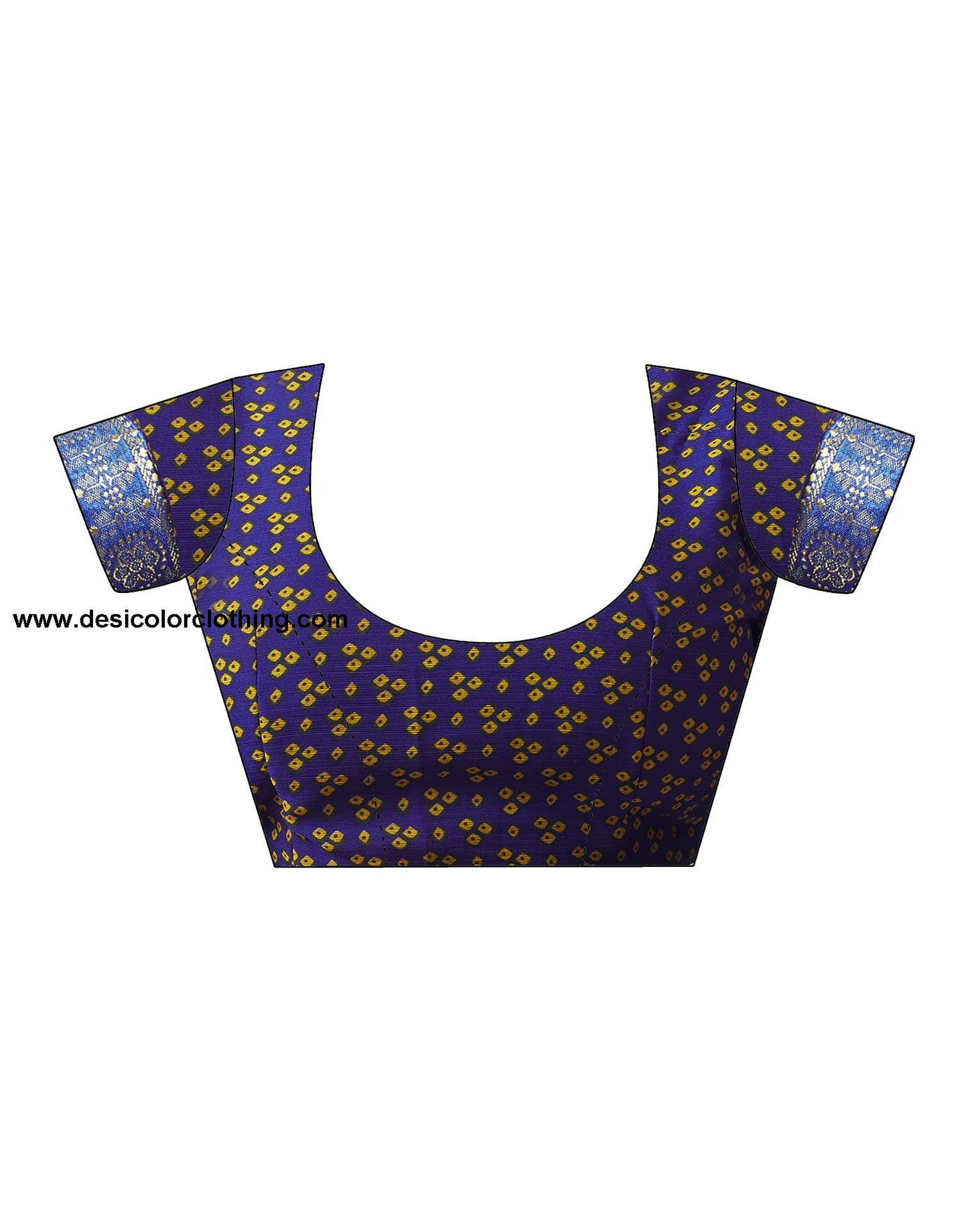 Blue Bandhani Chiffon Saree