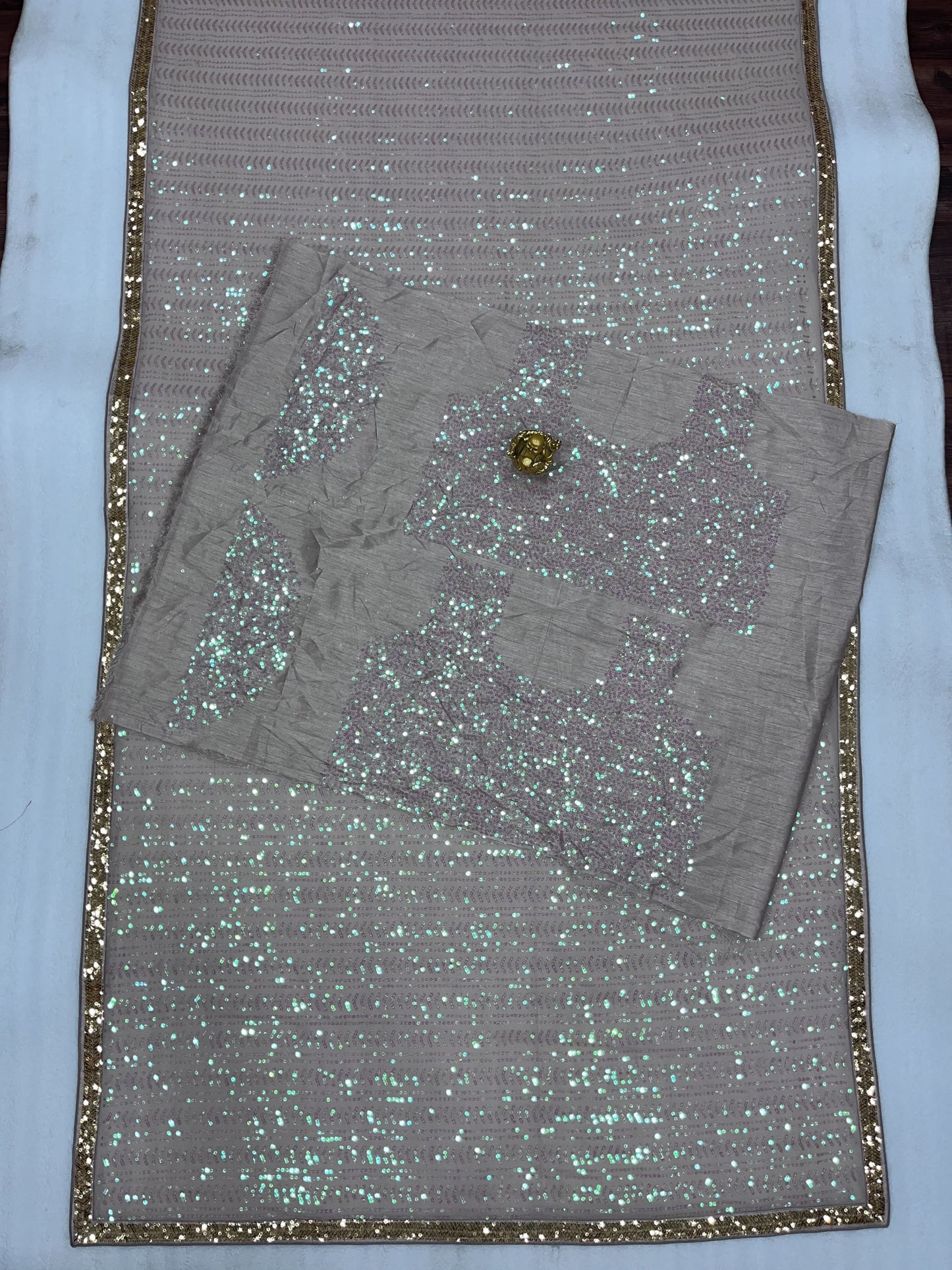 Product Image - Designer Bollywood Sequins Saree in Georgette Fabric - Perfect for Weddings & Festive Wear