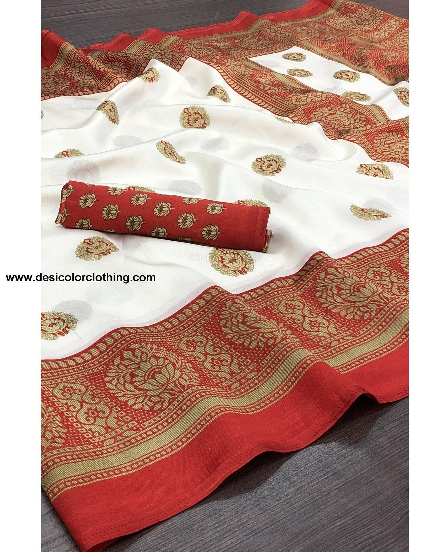 White Banarasi Silk Saree | 2019S121