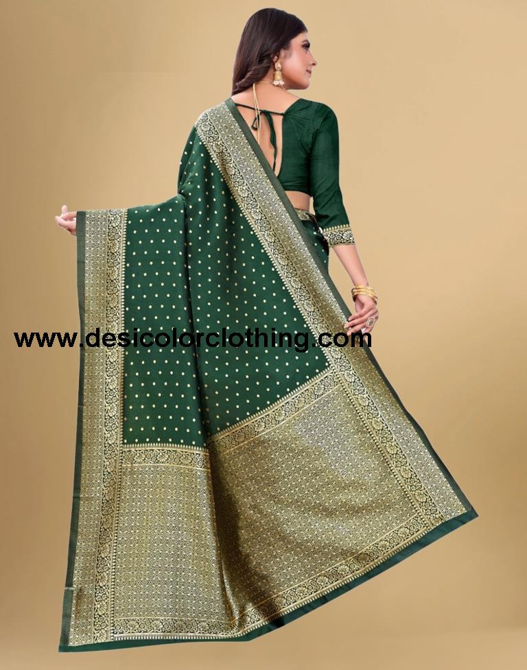 Green Banarasi Silk Saree