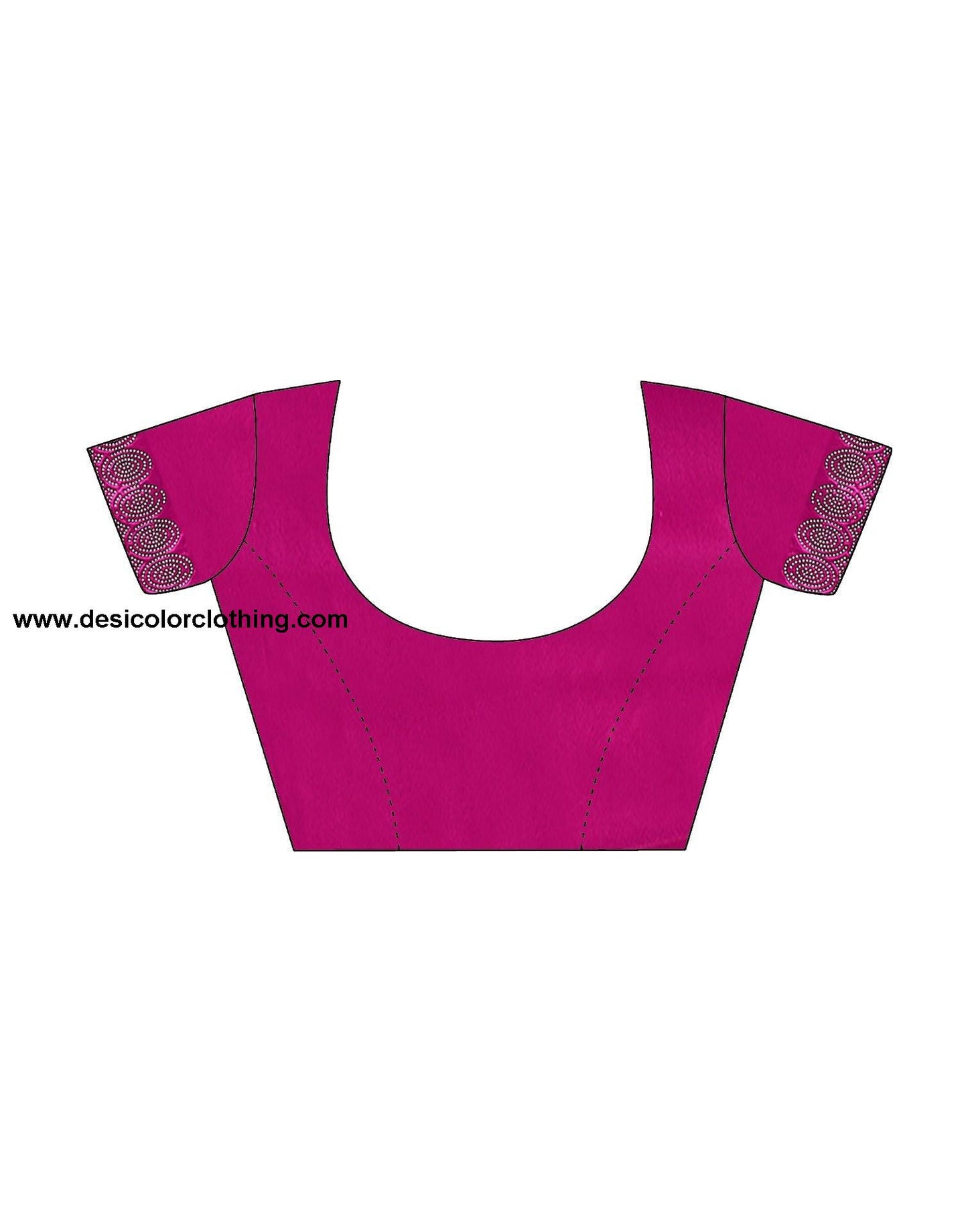 Pink Plain Silk Saree