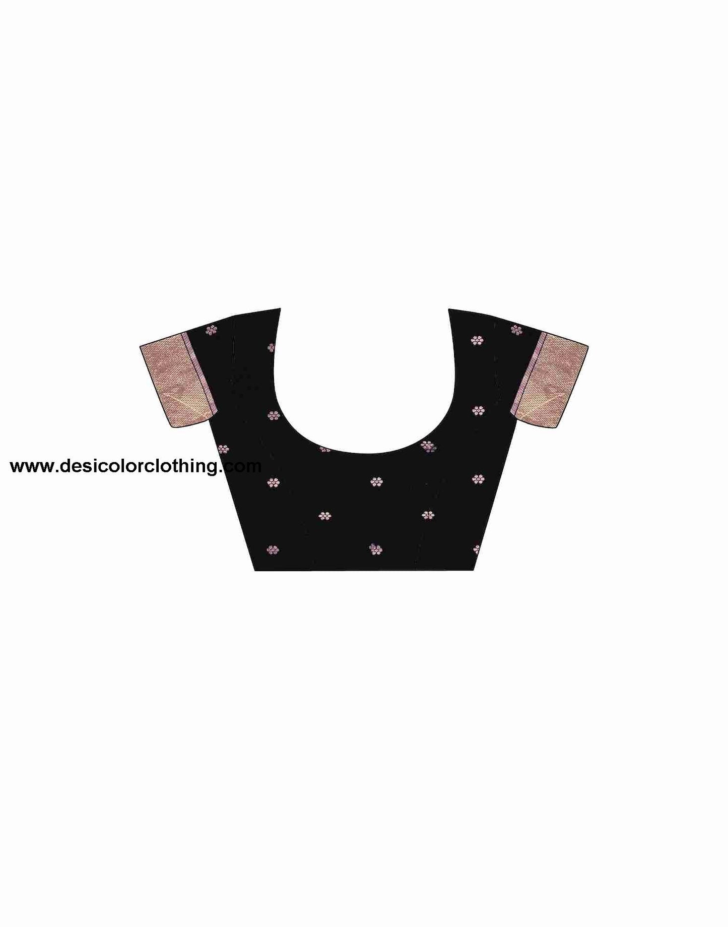 Black Silk Plain Saree
