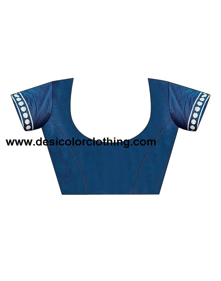 Rama Blue Cotton Printed Ready To Wear