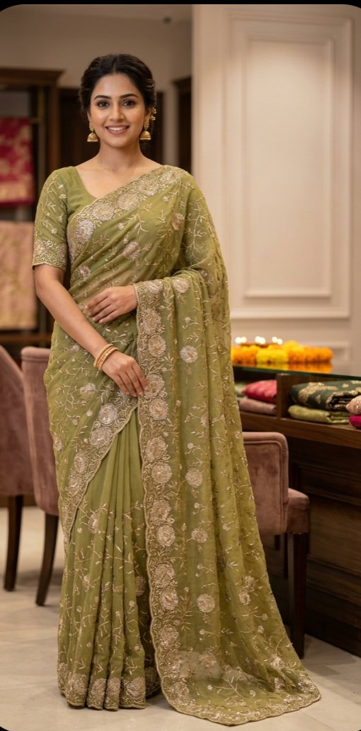 Product Image - Exquisite Designer Heavy Embroidery Sarees for Unforgettable Weddings - 1