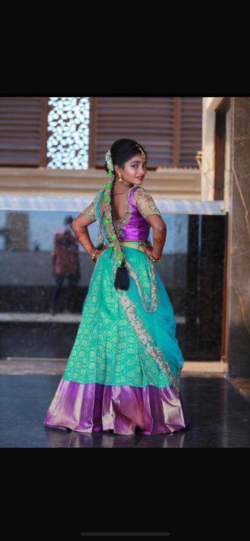 Product Image - Elegant Sky Blue Traditional Lehenga - Perfect for Special Occasions - 1