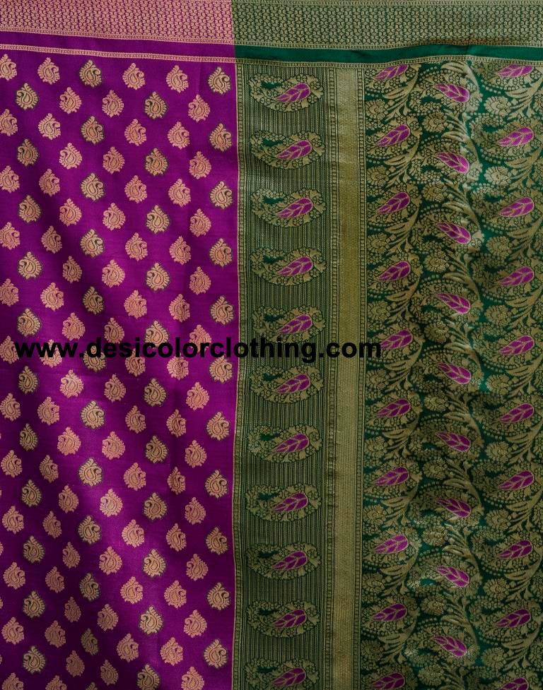 Purple Silk Woven Saree