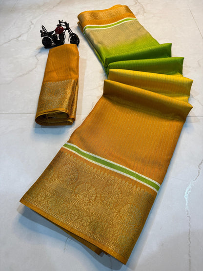 Product Image - Elegant Soft Kanjivaram Silk Saree with Zari Weaving