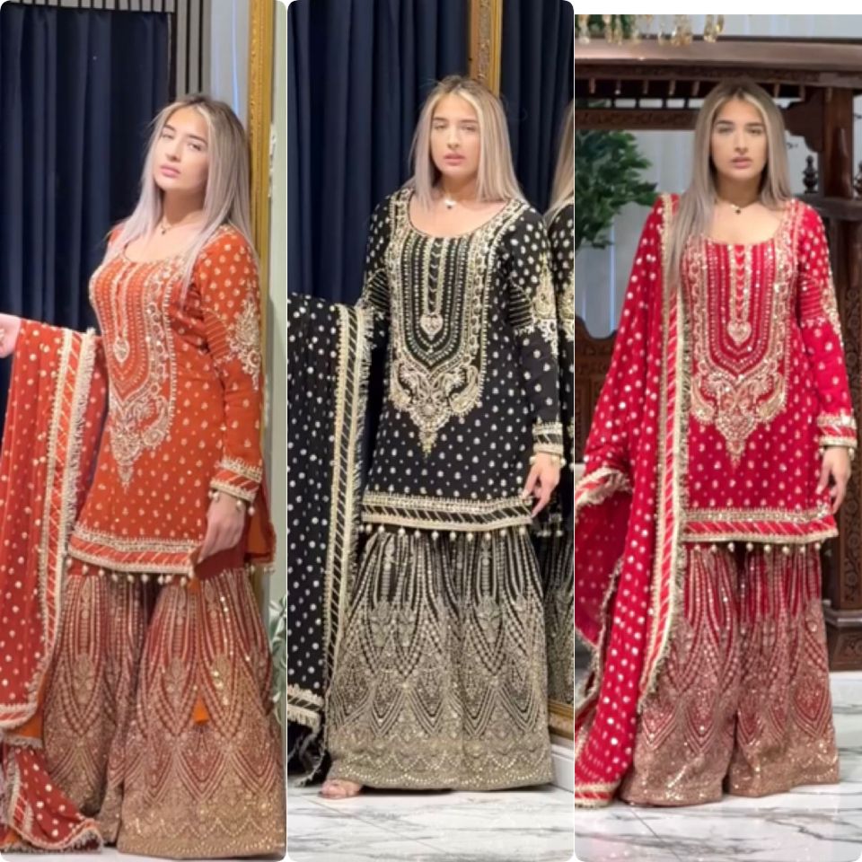 Designer Sharara Suits for Women | Party & Wedding Wear DesiColorClothing