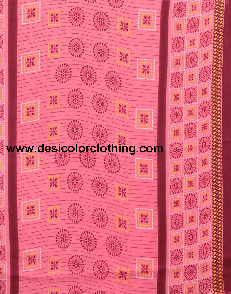 Printed Polyester Unstitched Salwar Suit Material