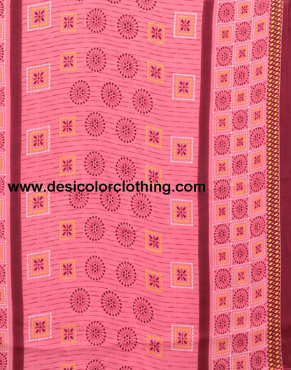 Printed Polyester Unstitched Salwar Suit Material