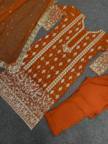 Product Image - Designer Embroidery Kurti Set with Dupatta - Festive & Ethnic Wear