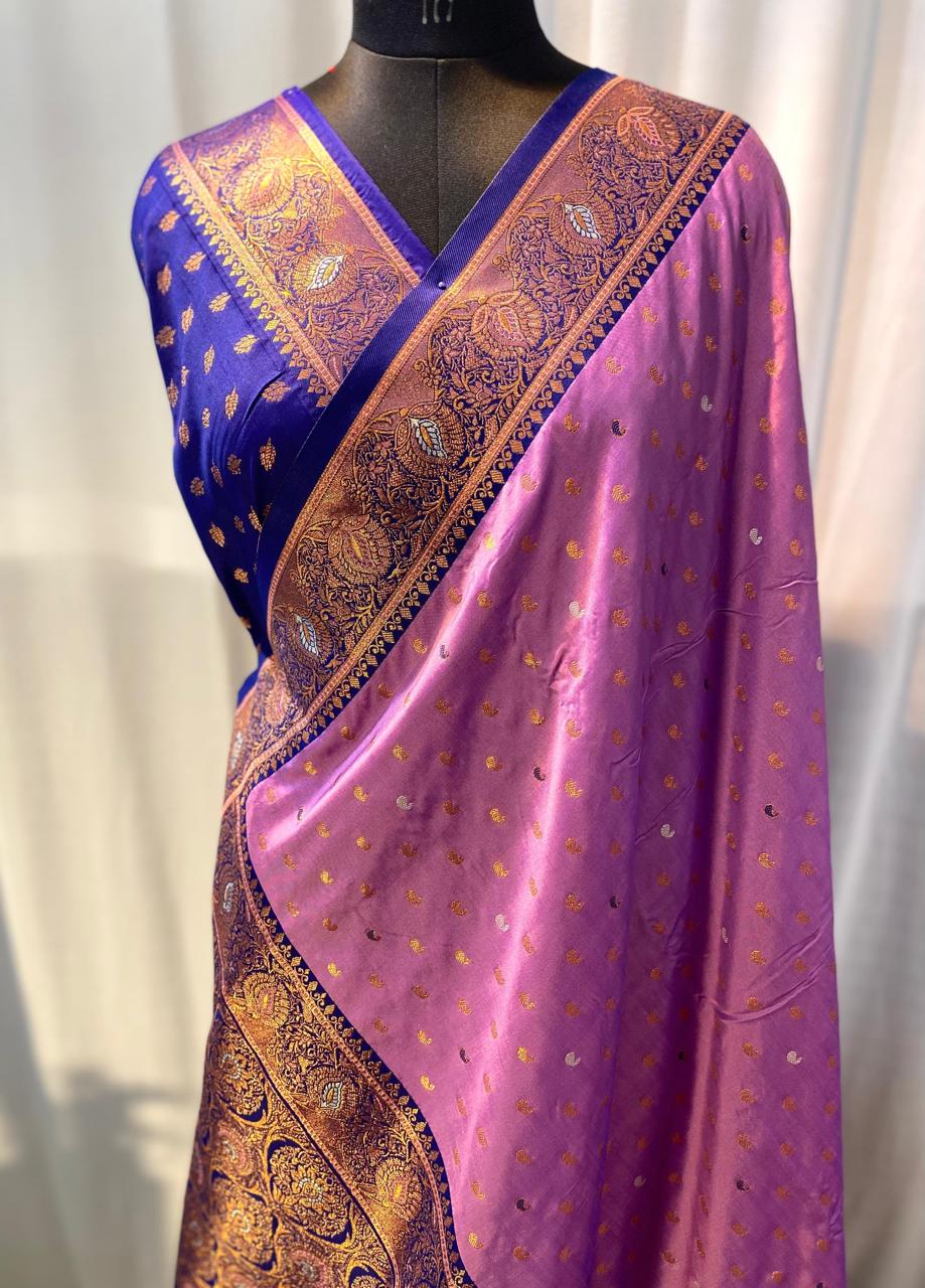 Product Image - Exquisite Pure Soft Paithani Silk Saree with Contrast Weaving Border