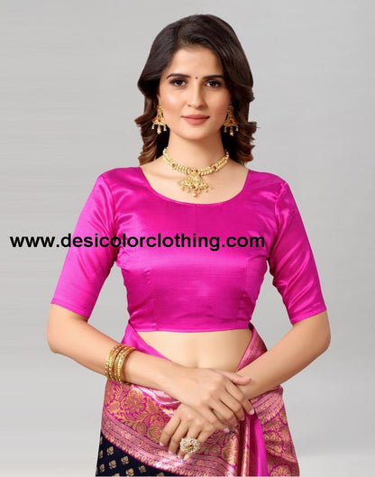 Pink Coloured Poly Silk Printed Saree | SLV2225S728