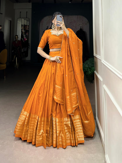 Product Image - Exquisite Chanderi Lehenga Choli for Weddings & Festive Wear