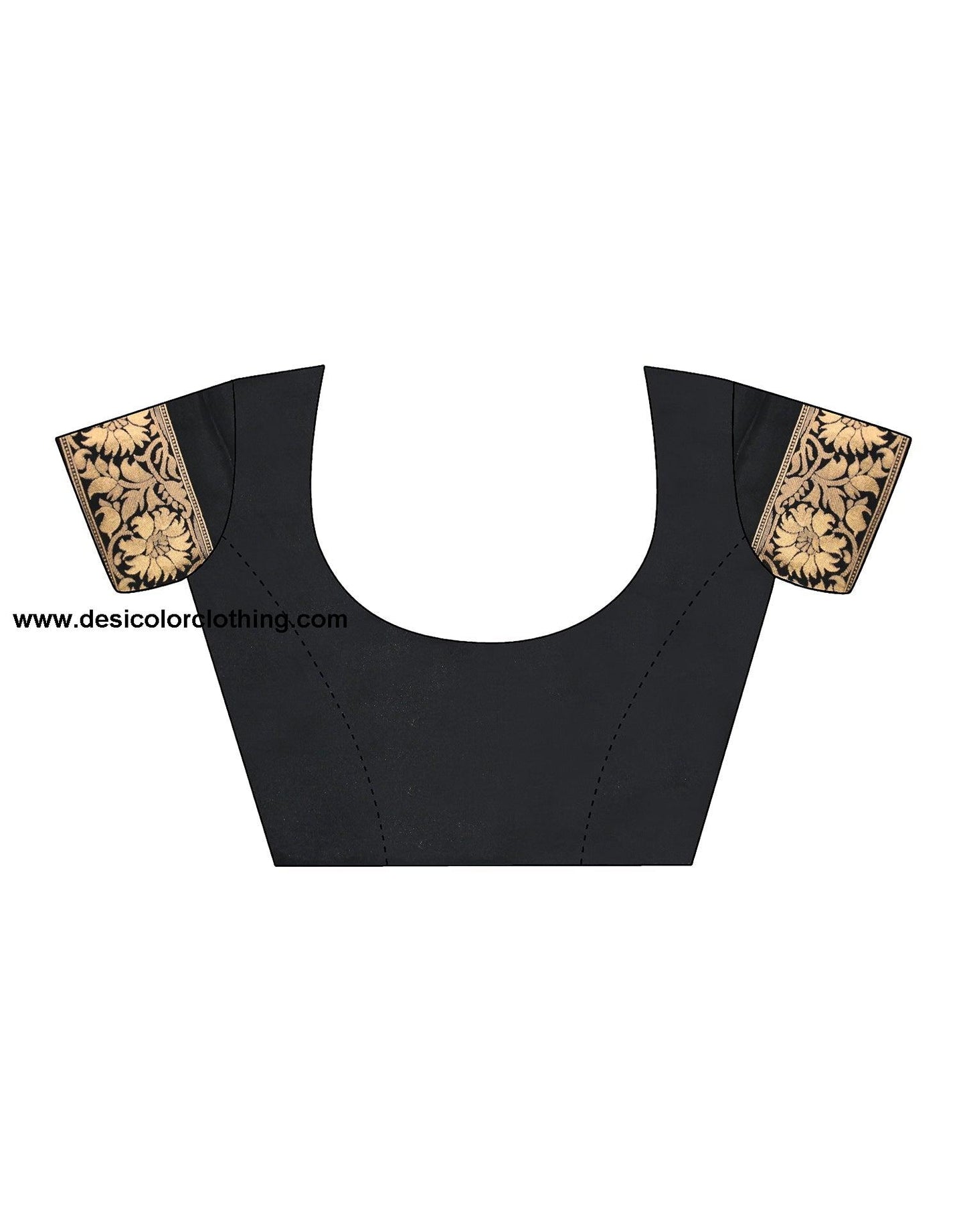 Black Banarasi Silk Woven Saree