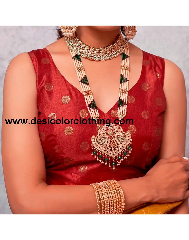 Red Silk Printed Saree