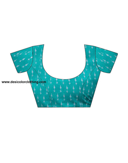 Brown Cotton Printed Saree