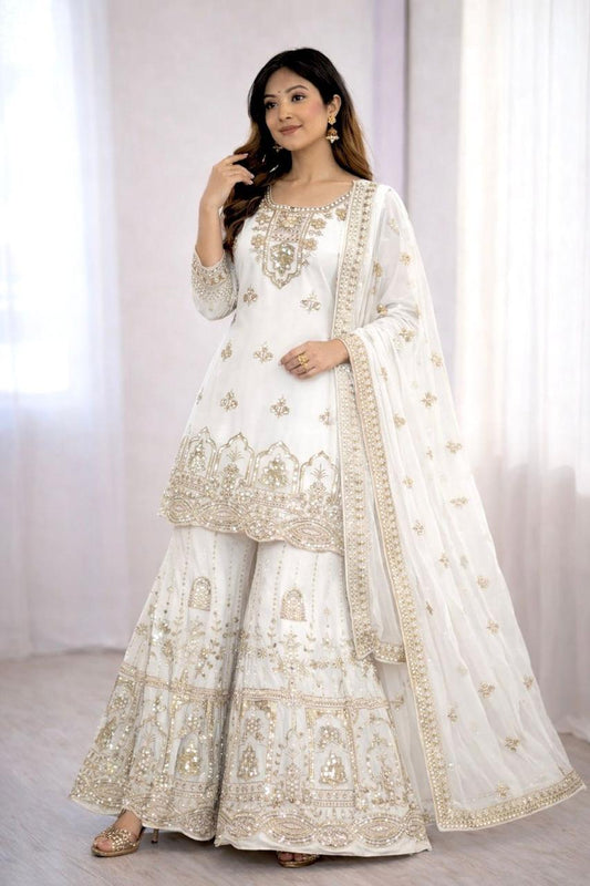 Designer Palazzo Suits for Women | Festive & Party Wear DesiColorClothing