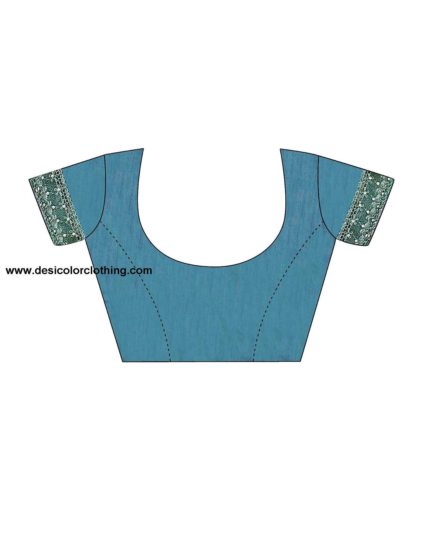 Dark Green Printed Lycra Saree