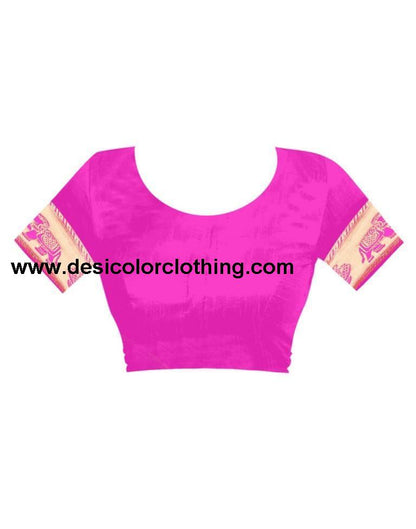 Pink Jacquard Banarasi Silk Saree