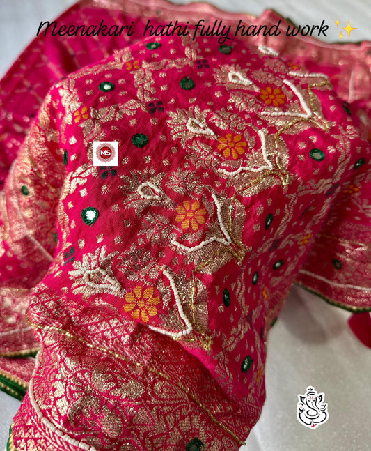 Product Image - Designer Dola Silk Saree with Handwork - Premium Ethnic Wear