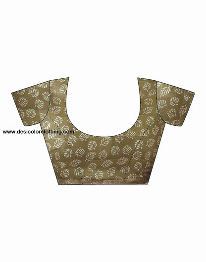 Yellow Cotton Printed Saree