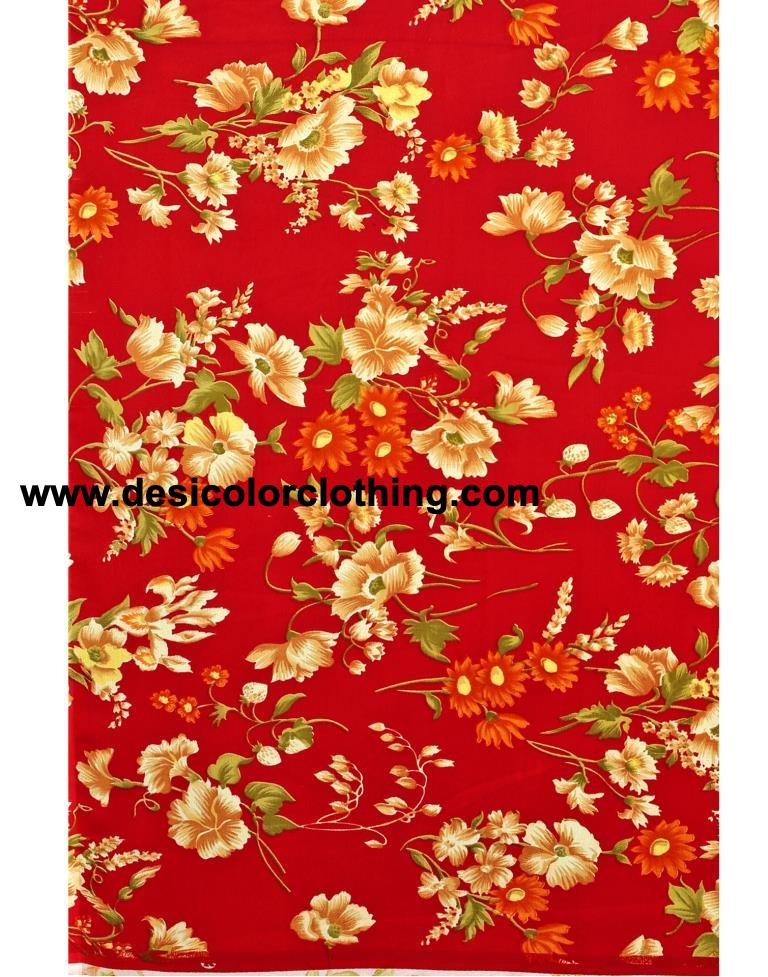 Red Printed Saree | 2082S641
