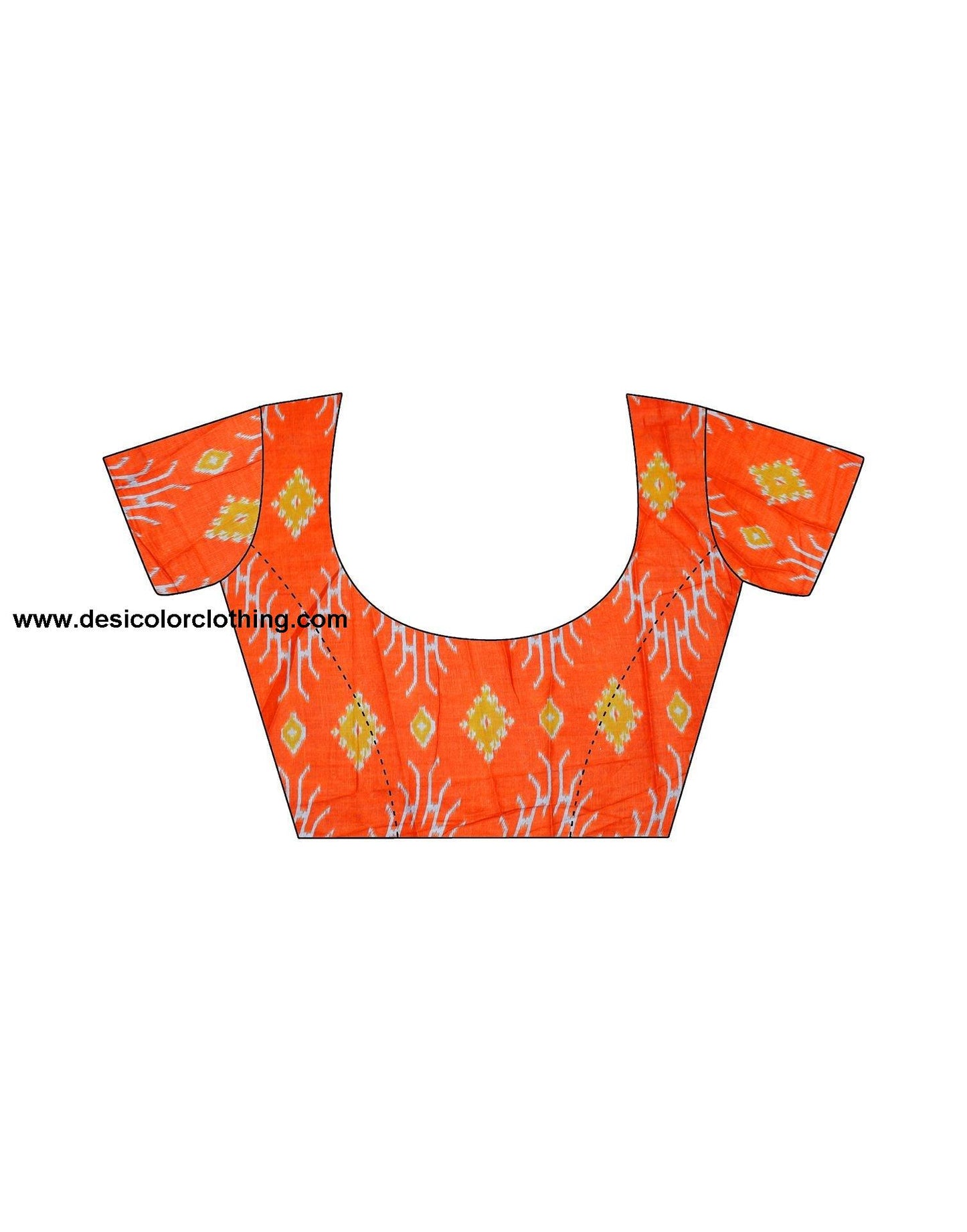 Violet Printed Cotton Pre-draped Saree