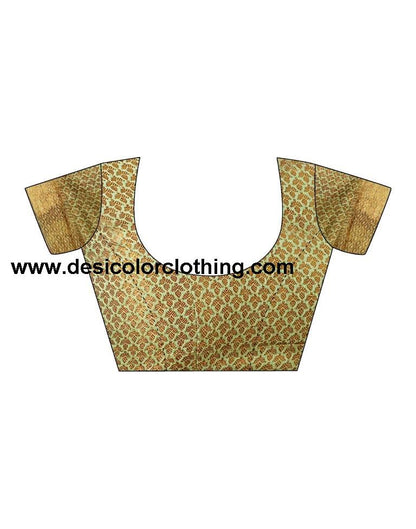 Pista Green Silk Plain Saree