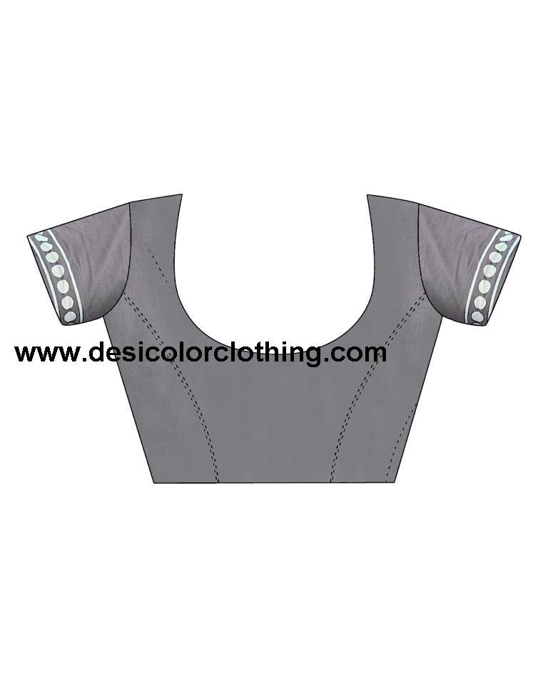 Stone Grey Cotton Printed Ready To Wear