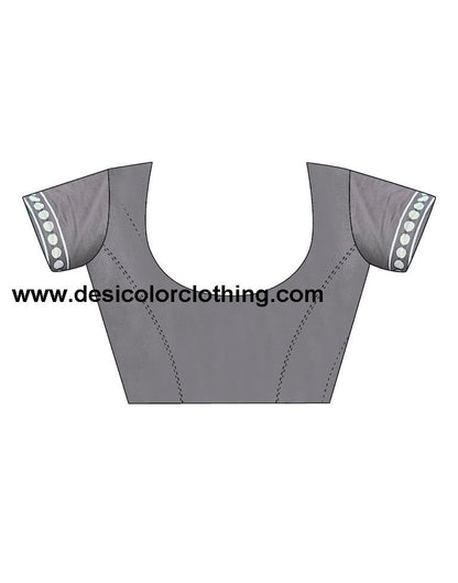 Stone Grey Cotton Printed Ready To Wear