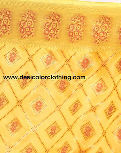 Turmeric Yellow Organza Saree